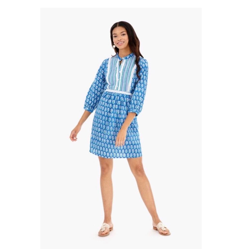 Pink City Prints Tuckernuck Jaipur Indian Block Print Mini Dress XS/S